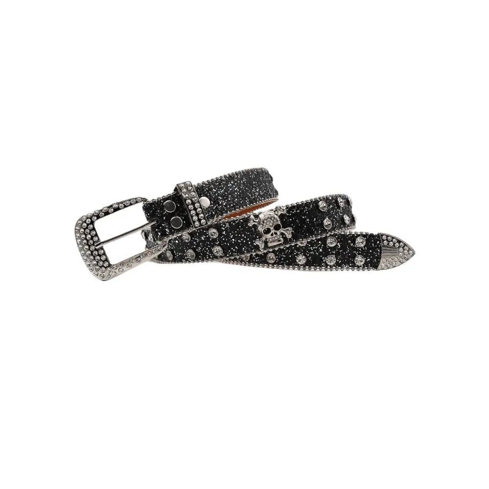 Glitzy Skull Fashion Belt