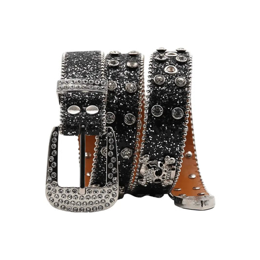 Glitzy Skull Fashion Belt